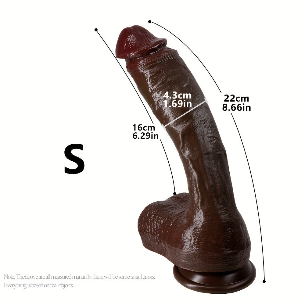 Gode féminin en silicone liquide noir multi-tailles, sexe masculin très épais et réaliste, barre de plaisir en silicone souple, ventouse solide, jouet sensuel pour adultes, sans pile nécessaire pour hommes et femmes