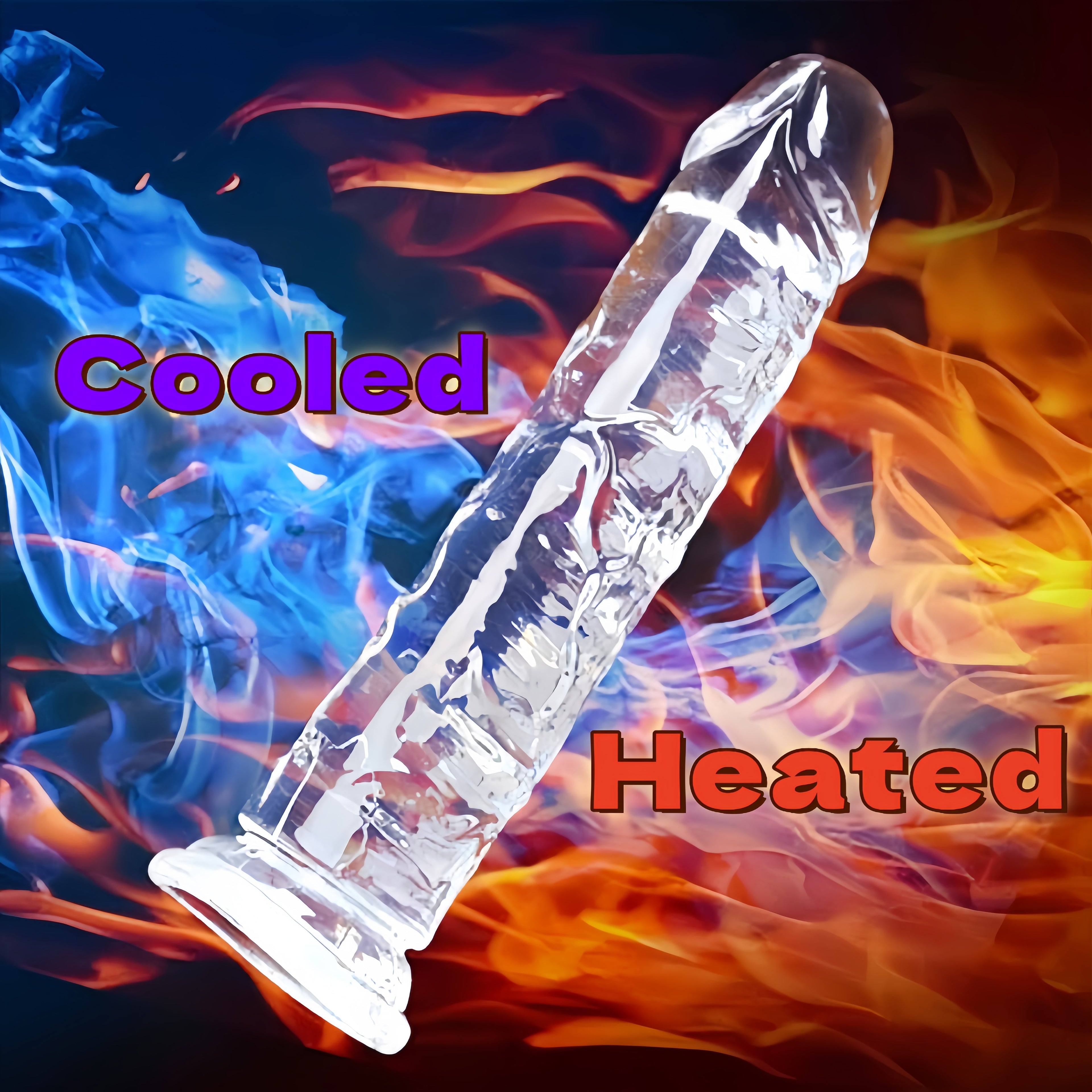 Large SizeTransparent Jelly Realistic Dildo (5 models available) featuring a strong, non-slip suction cup and clear textures for friction, with multi functional use as a G spot masturbator and anal dilator also suitable as an