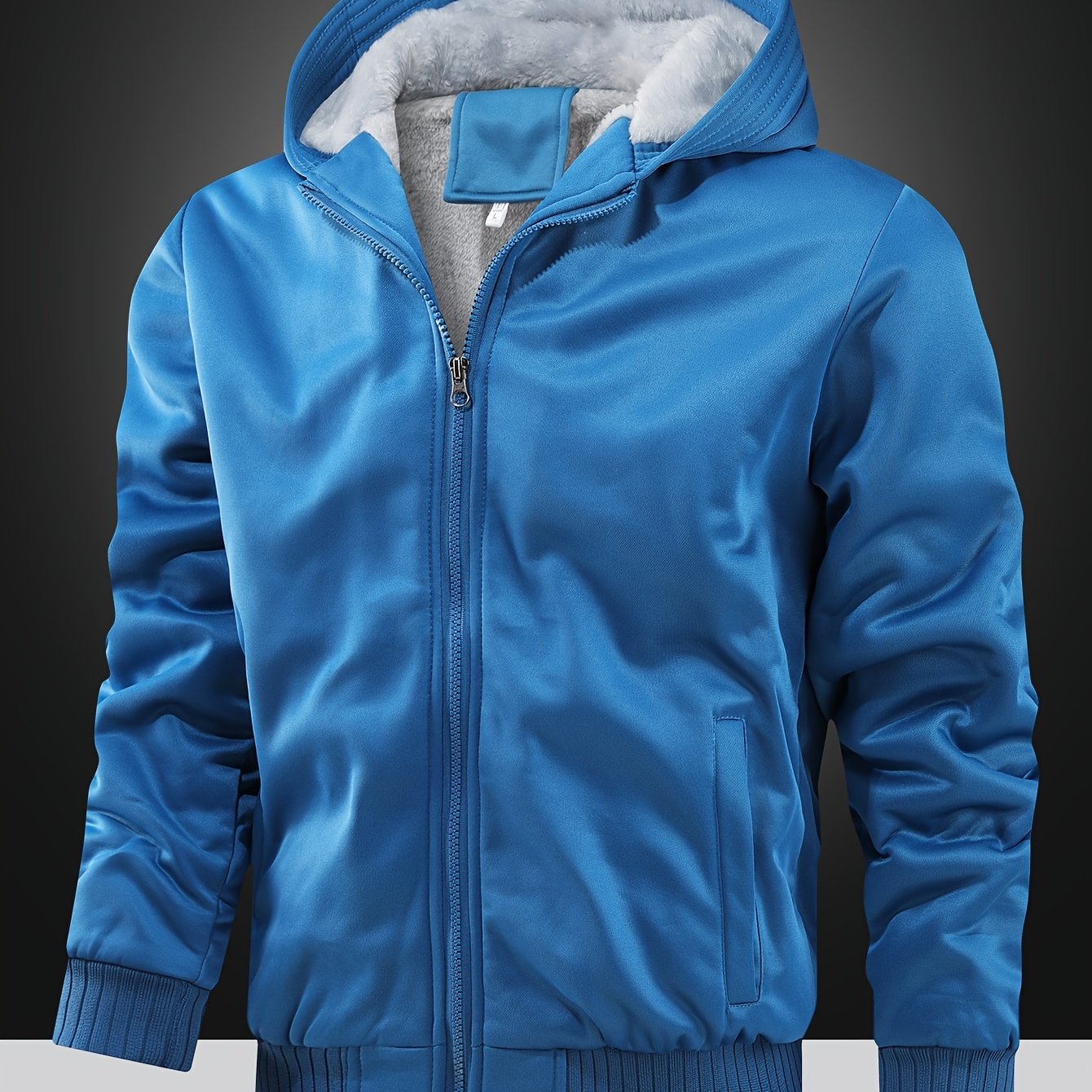 Veste à capuche en polaire chaude pour hommes, sweat épais zippé pour l'automne et l'hiver