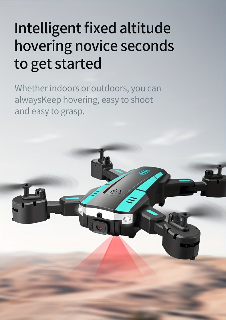 Drone aérien T6 avec caméra double HD, décollage et atterrissage en une touche, évitement d'obstacles intelligent à 540°, reconnaissance gestuelle, maintien de position intelligent, quadcoptère pliable