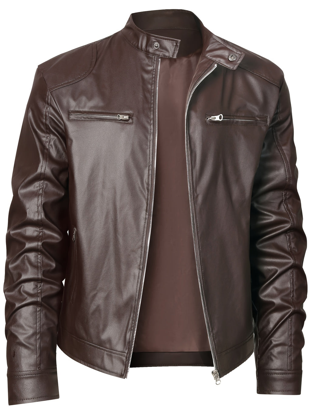 Nouvelle veste d'automne et d'hiver pour hommes, manteau pour hommes, vêtement de moto européen et américain, manteau d'hiver coupe-vent à col montant pour hommes