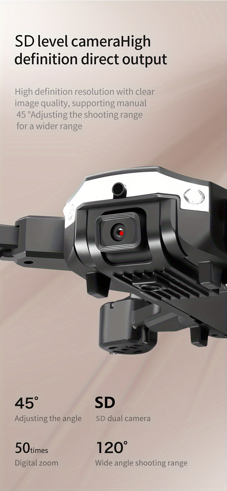 Drone aérien T6 avec caméra double HD, décollage et atterrissage en une touche, évitement d'obstacles intelligent à 540°, reconnaissance gestuelle, maintien de position intelligent, quadcoptère pliable