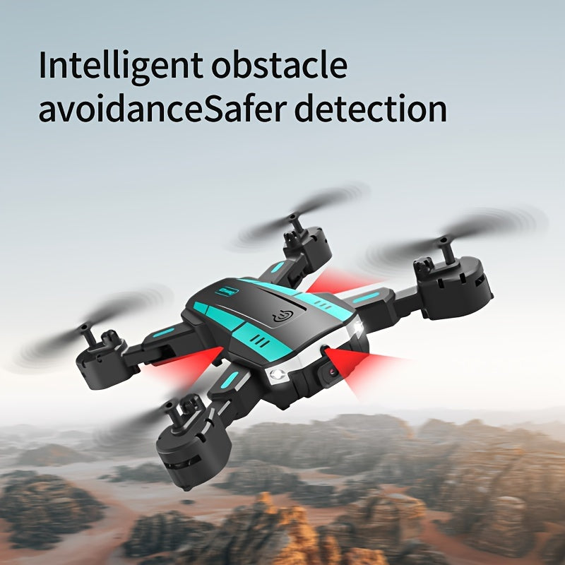 Drone aérien T6 avec caméra double HD, décollage et atterrissage en une touche, évitement d'obstacles intelligent à 540°, reconnaissance gestuelle, maintien de position intelligent, quadcoptère pliable
