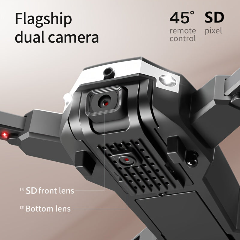 Drone aérien T6 avec caméra double HD, décollage et atterrissage en une touche, évitement d'obstacles intelligent à 540°, reconnaissance gestuelle, maintien de position intelligent, quadcoptère pliable