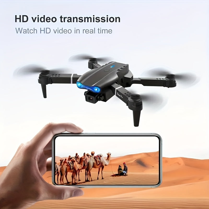 Drone E99pro avec caméra SD, décollage et atterrissage en un clic, maintien d'altitude, figure à 360° en un clic, drone à quatre axes, jouet UAV télécommandé pliable pour débutants, cadeau de vacances