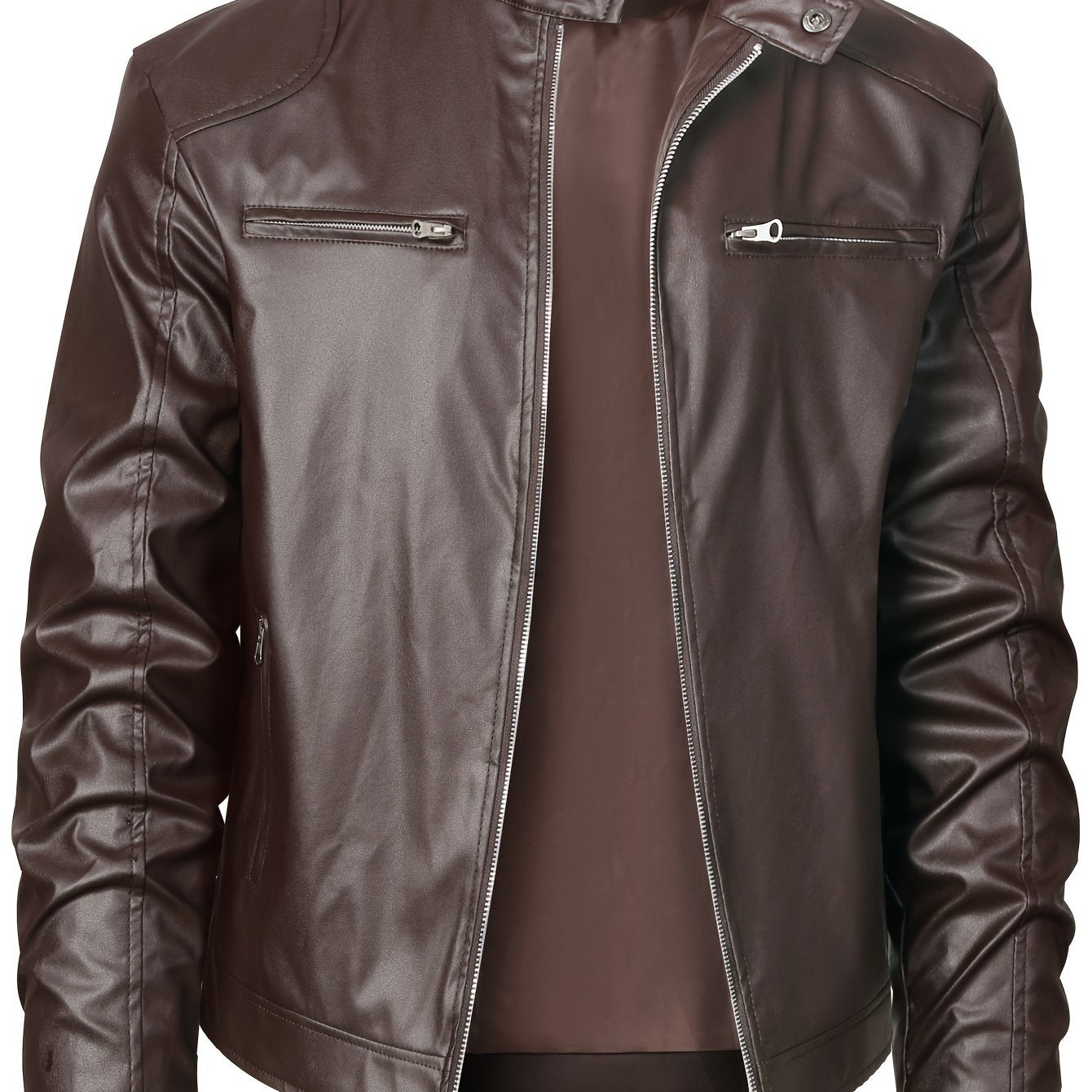 Nouvelle veste d'automne et d'hiver pour hommes, manteau pour hommes, vêtement de moto européen et américain, manteau d'hiver coupe-vent à col montant pour hommes