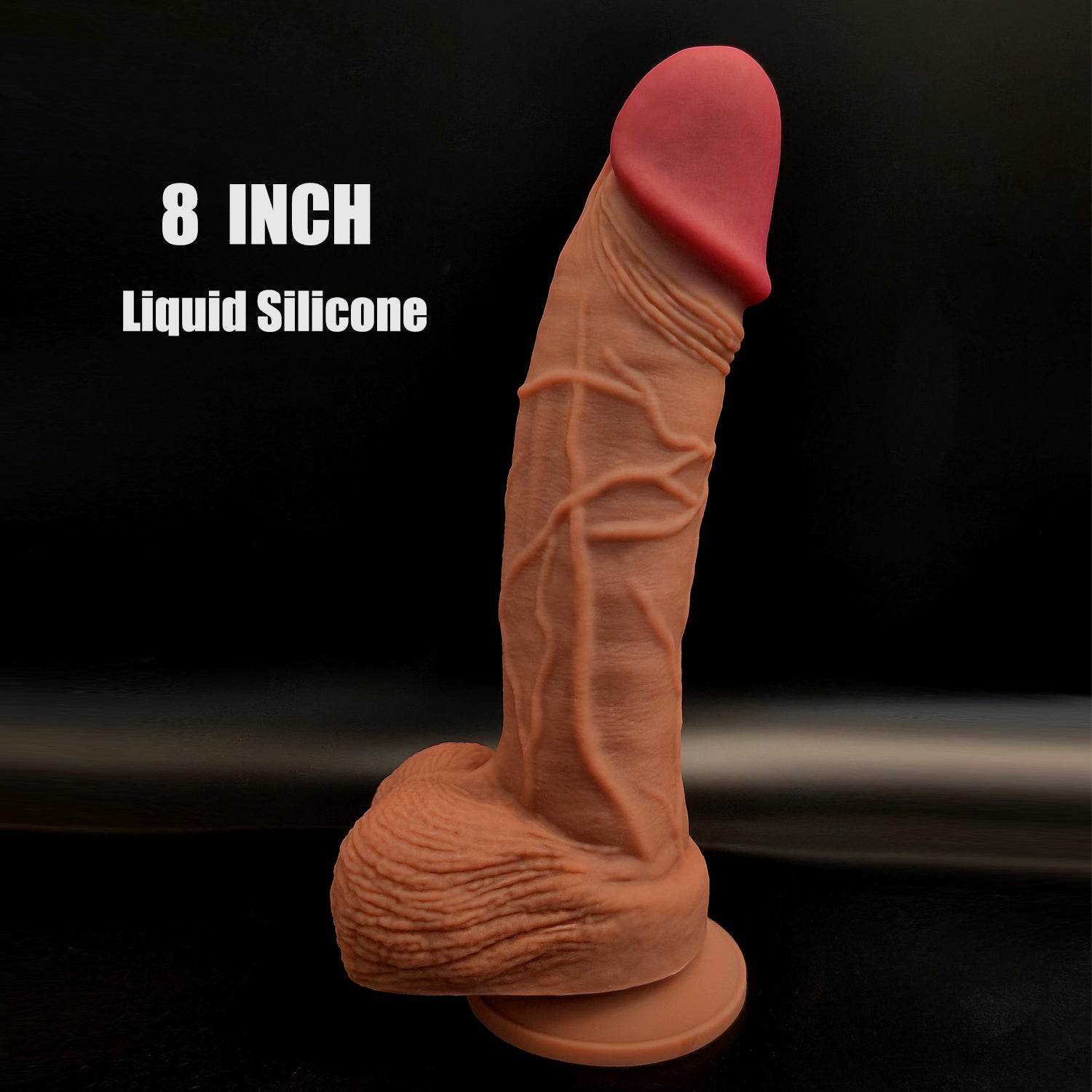 1pc 8.1inch Realistic Liquid Silicone Dildo Adult Toy For Female or Couple Ultra Smooth Coating 5 Degree Angle Super Flexible Ultra Smooth Coating