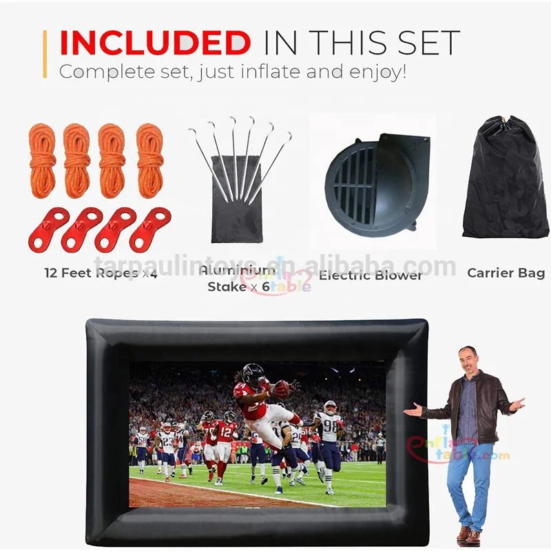 Écran de cinéma gonflable géant pour jardin extérieur