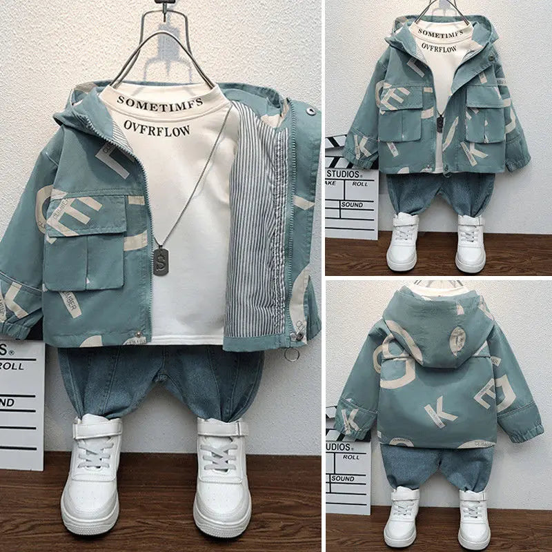 Veste pour enfants printemps et automne, veste anti-tempête pour bébé, version coréenne occidentale du manteau pour garçons
