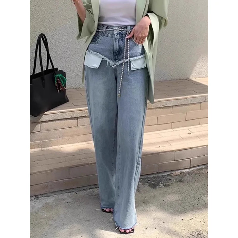 Boutique Vente en gros 2025 Printemps Nouveau Jean Femme Slim Personnalisé Taille Haute Polyvalent