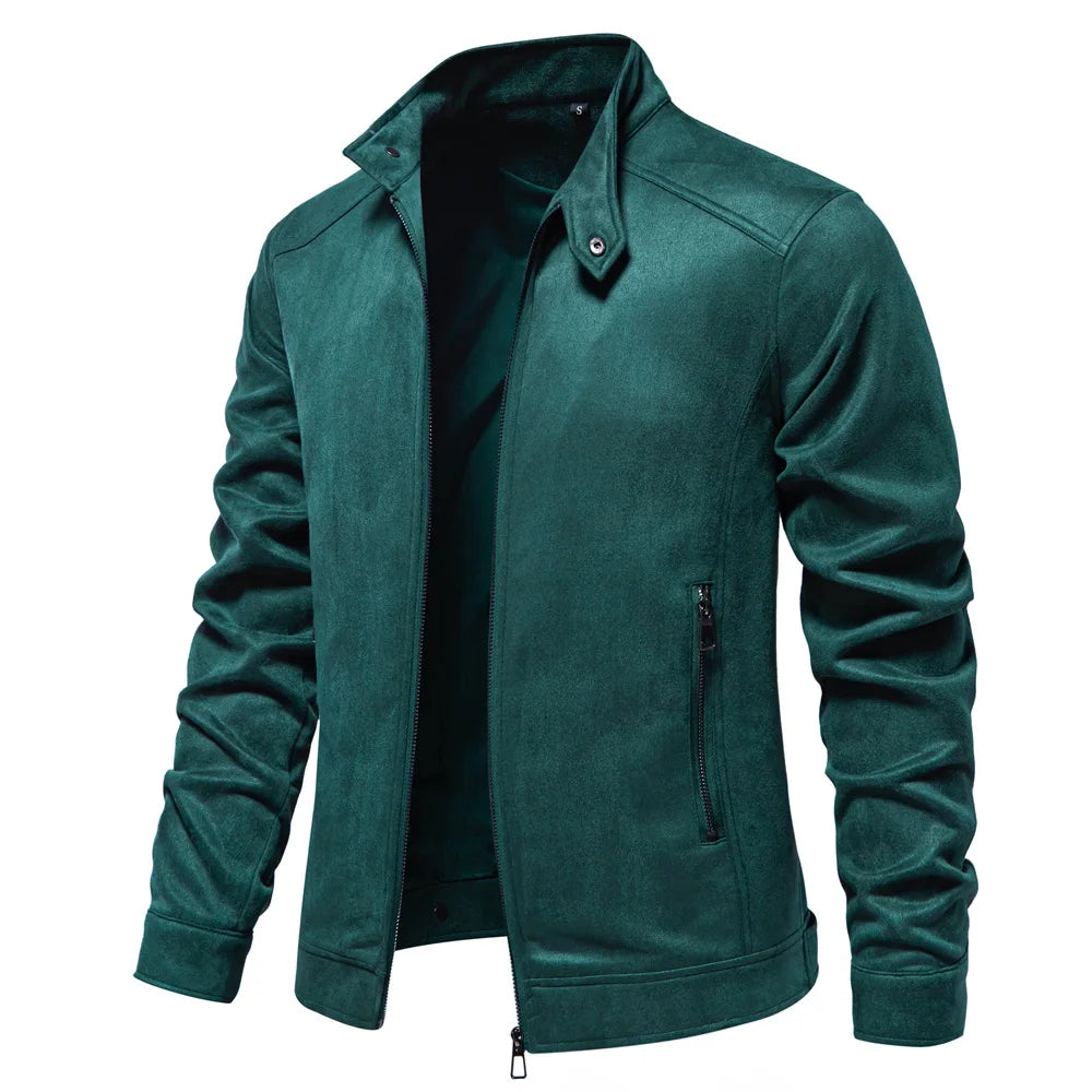 Nouvelle veste automne et hiver pour hommes Tendance Veste homme couleur unie Salopette en daim Veste pour hommes
