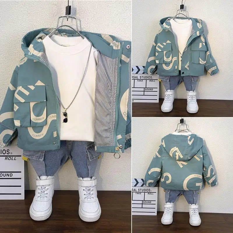 Veste pour enfants printemps et automne, veste anti-tempête pour bébé, version coréenne occidentale du manteau pour garçons