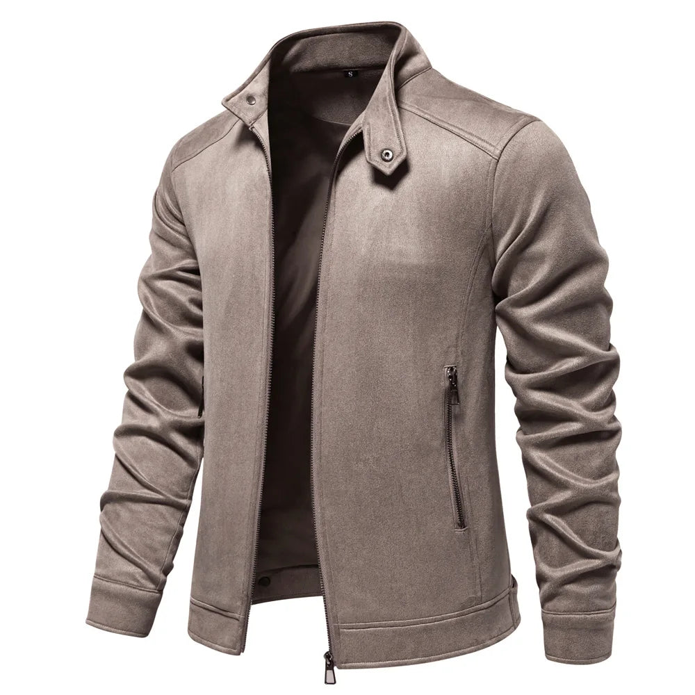 Nouvelle veste automne et hiver pour hommes Tendance Veste homme couleur unie Salopette en daim Veste pour hommes