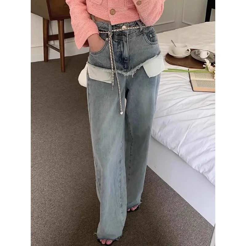 Boutique Vente en gros 2025 Printemps Nouveau Jean Femme Slim Personnalisé Taille Haute Polyvalent