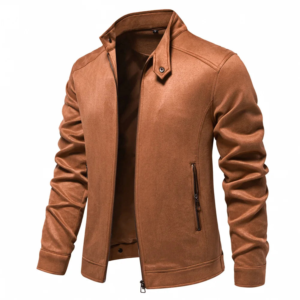Nouvelle veste automne et hiver pour hommes Tendance Veste homme couleur unie Salopette en daim Veste pour hommes