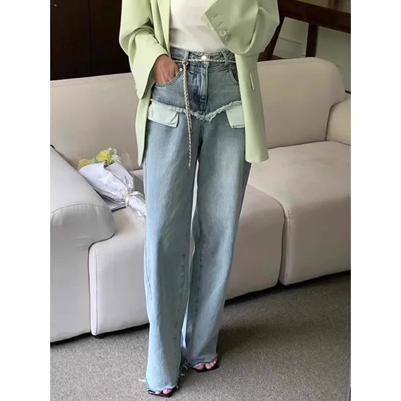 Boutique Vente en gros 2025 Printemps Nouveau Jean Femme Slim Personnalisé Taille Haute Polyvalent