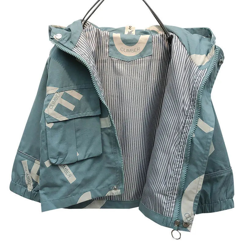 Veste pour enfants printemps et automne, veste anti-tempête pour bébé, version coréenne occidentale du manteau pour garçons