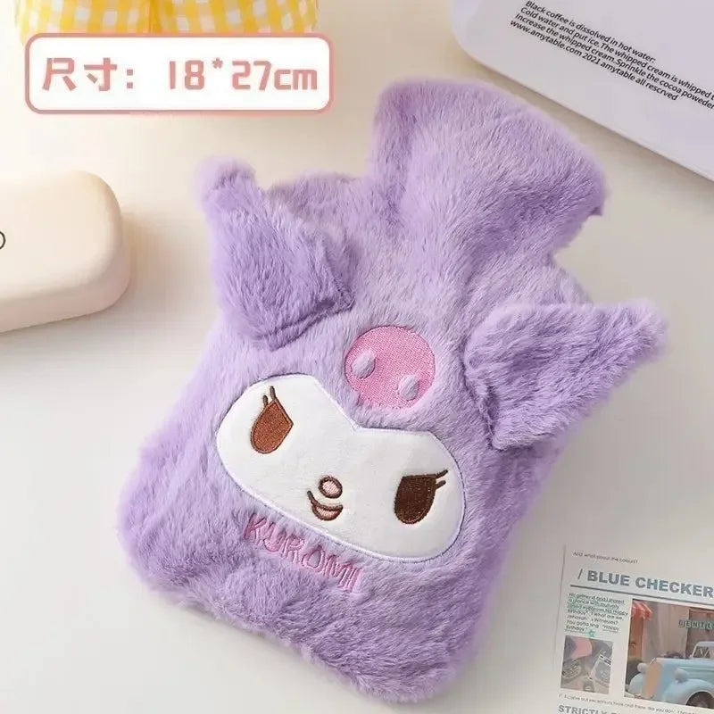 Hello Kitty Kuromi peluche Portable mignon dessin animé bouteille d'eau chaude chaud hiver Anime chaleur sac d'eau bonnes choses pour dortoir fille cadeau