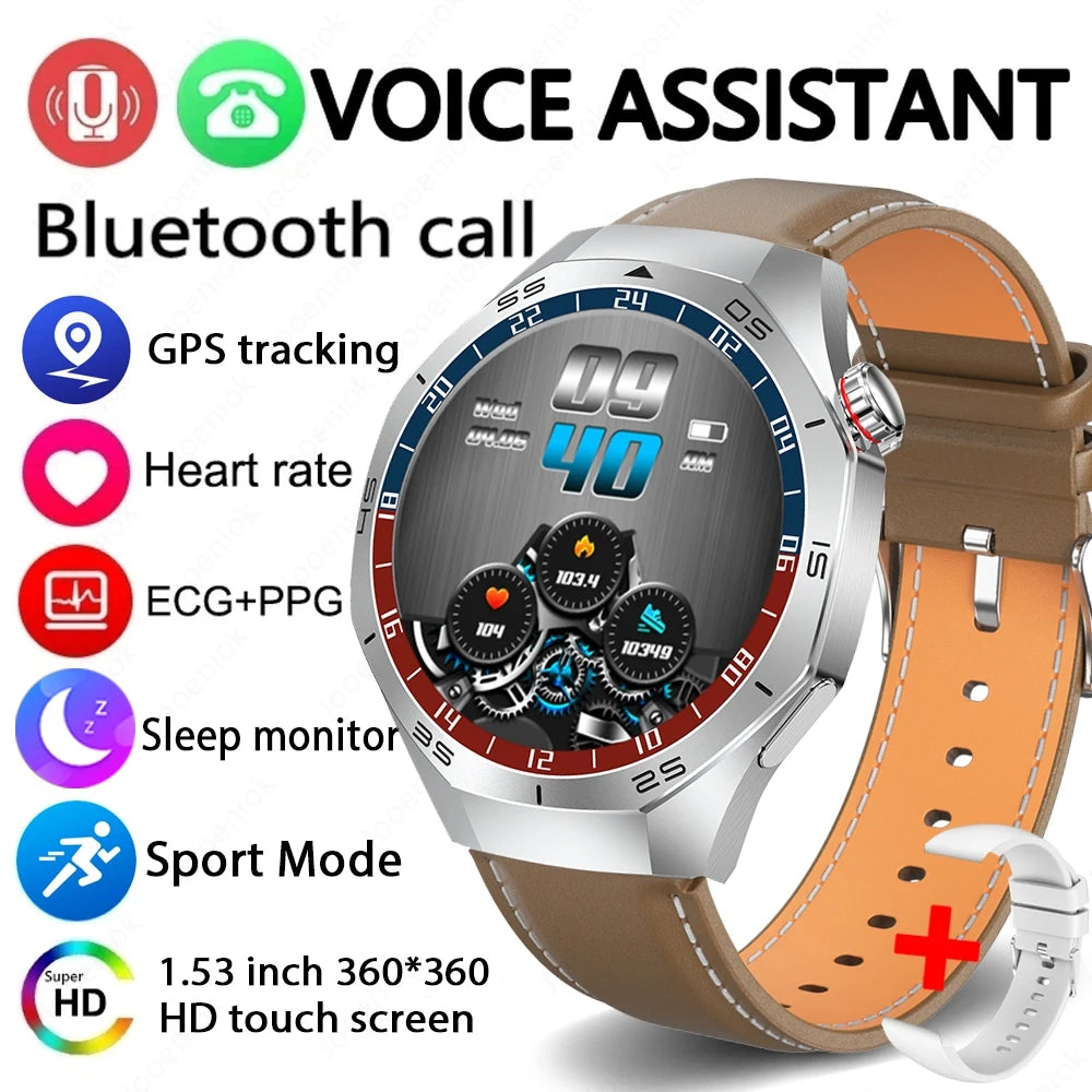 2025 nouveau GT5 Pro GPS piste montre intelligente hommes 360*360 AMOLED écran NFC BT appel étanche moniteur de santé homme montres intelligentes IOS