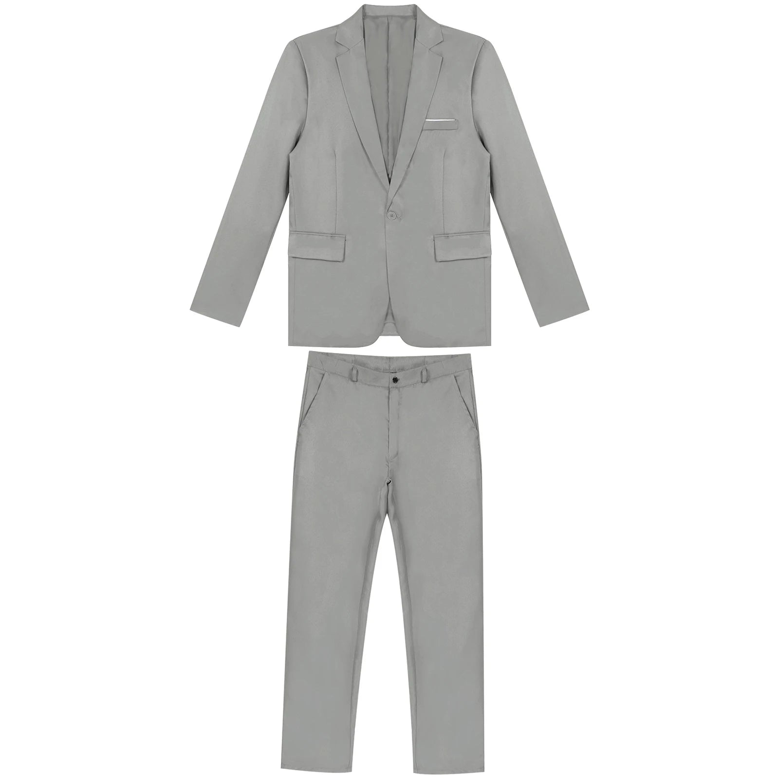 Uniforme formel imbibé de gentleman pour hommes, veste blazer à revers à manches longues avec pantalon, tenues de fête de mariage d'affaires, réunions de bureau, 2 pièces