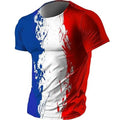 France drapeau National hommes t-shirt impression 3D à manches courtes en plein air décontracté Vintage mode t-shirts
