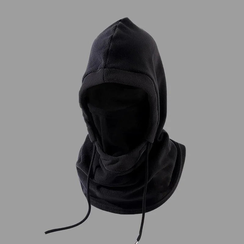 Cagoule chauffe-cou en polaire d'hiver, capuche à cordon réglable, masque de Ski unisexe léger et doux pour le cyclisme et les Sports de plein air, 1 pièce