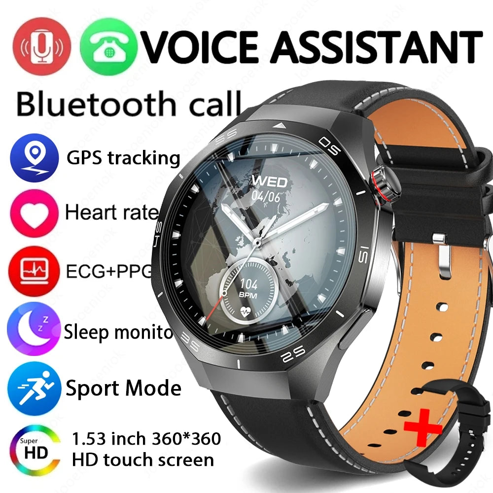 2025 nouveau GT5 Pro GPS piste montre intelligente hommes 360*360 AMOLED écran NFC BT appel étanche moniteur de santé homme montres intelligentes IOS