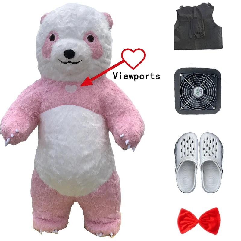 Costume gonflable de Panda ours polaire de 2M/2.6M/3M pour la publicité de noël Halloween Costume de mascotte drôle Animal