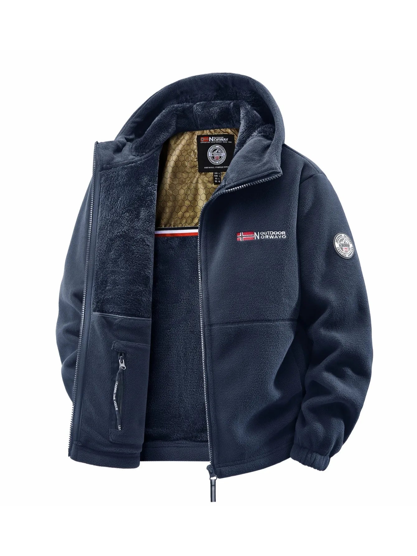 Veste à capuche d'extérieur d'automne et d'hiver pour hommes, adaptée à un usage quotidien à la maison, pour les voyages, les fêtes, les déplacements, la mode en plein air polyvalente, améliore le tempérament, le str