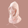 Cagoule chauffe-cou en polaire d'hiver, capuche à cordon réglable, masque de Ski unisexe léger et doux pour le cyclisme et les Sports de plein air, 1 pièce