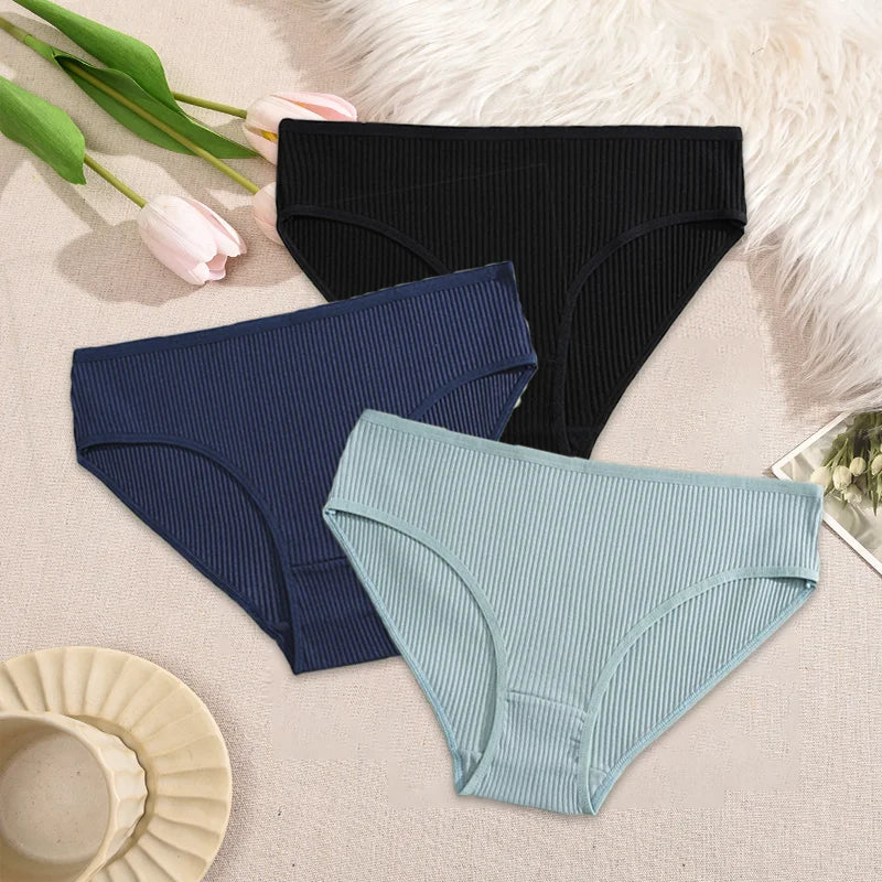 3Pcs/Set Femme Seamless Cotton