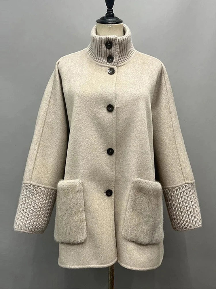 Plaid tricot femmes pull à manches longues lâche dame pull 2025 mode automne hiver décontracté Argyle ample col rond vêtements d'extérieur pour femmes