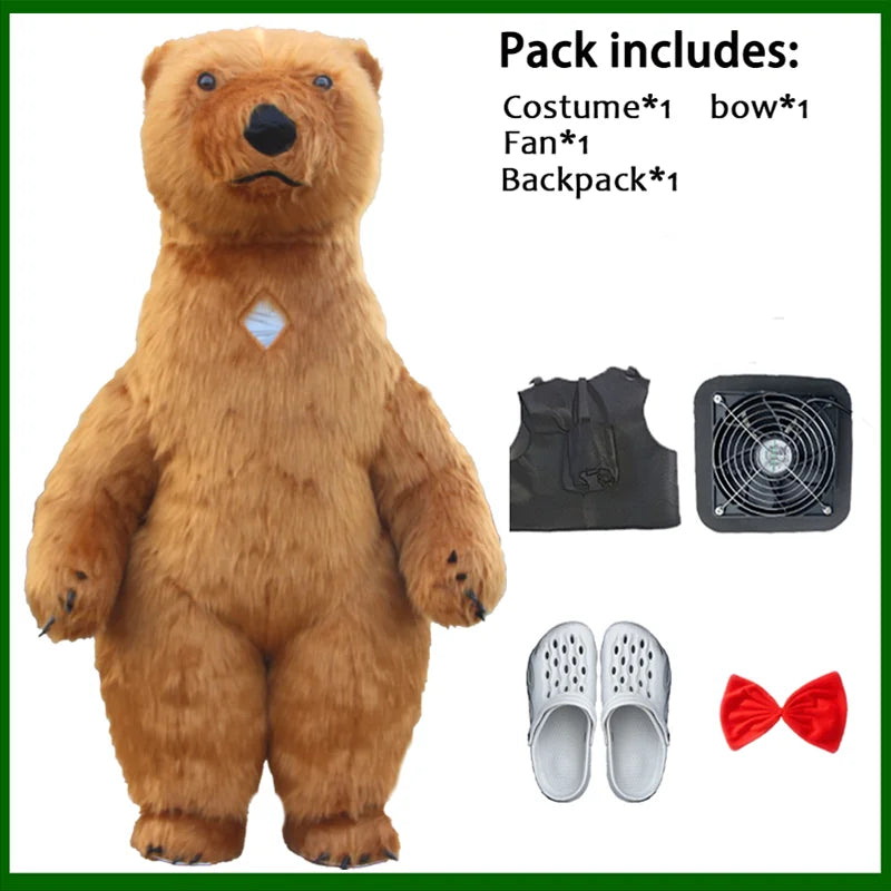 Costume gonflable de Panda ours polaire de 2M/2.6M/3M pour la publicité de noël Halloween Costume de mascotte drôle Animal