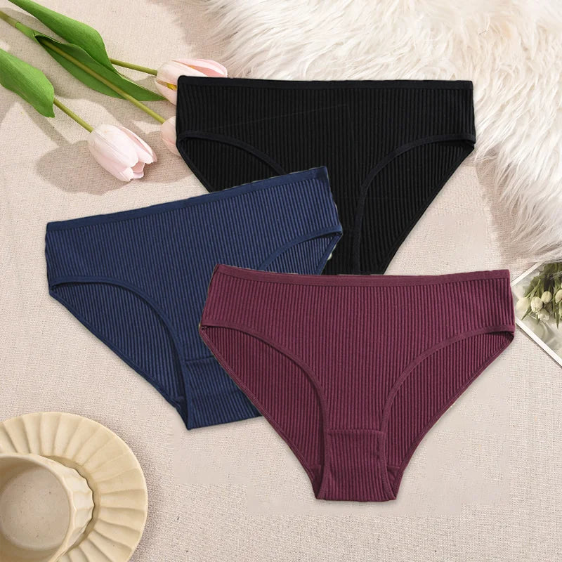 3Pcs/Set Femme Seamless Cotton