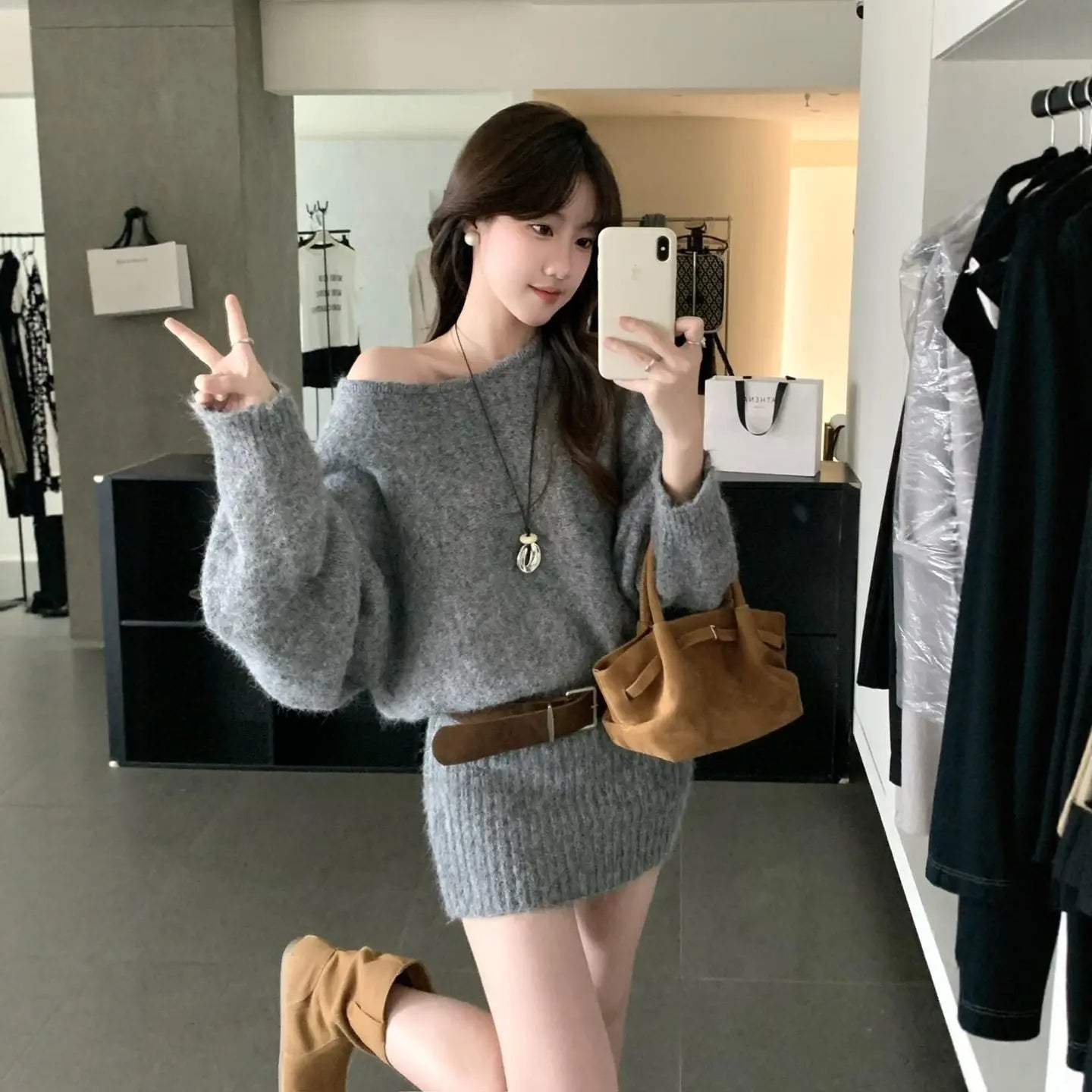 Femmes tricot pull pull manches chauve-souris Sexy longs tricots hanche jupe pull avec ceintures Vintage automne hiver tricoté pulls