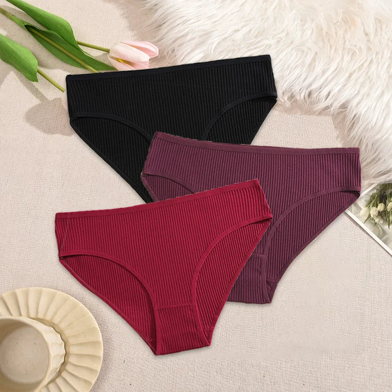 3Pcs/Set Femme Seamless Cotton