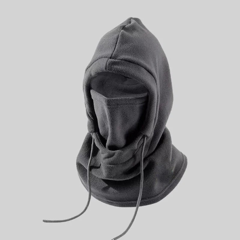 Cagoule chauffe-cou en polaire d'hiver, capuche à cordon réglable, masque de Ski unisexe léger et doux pour le cyclisme et les Sports de plein air, 1 pièce