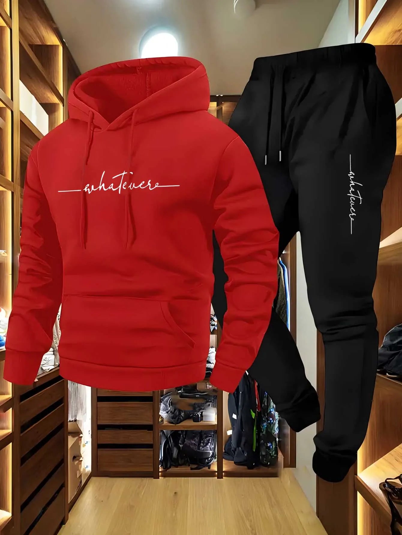 Homme-chemise de sport à capuche imprimée sport et décontractée de nouveau style-ensemble deux pièces tenue de sport