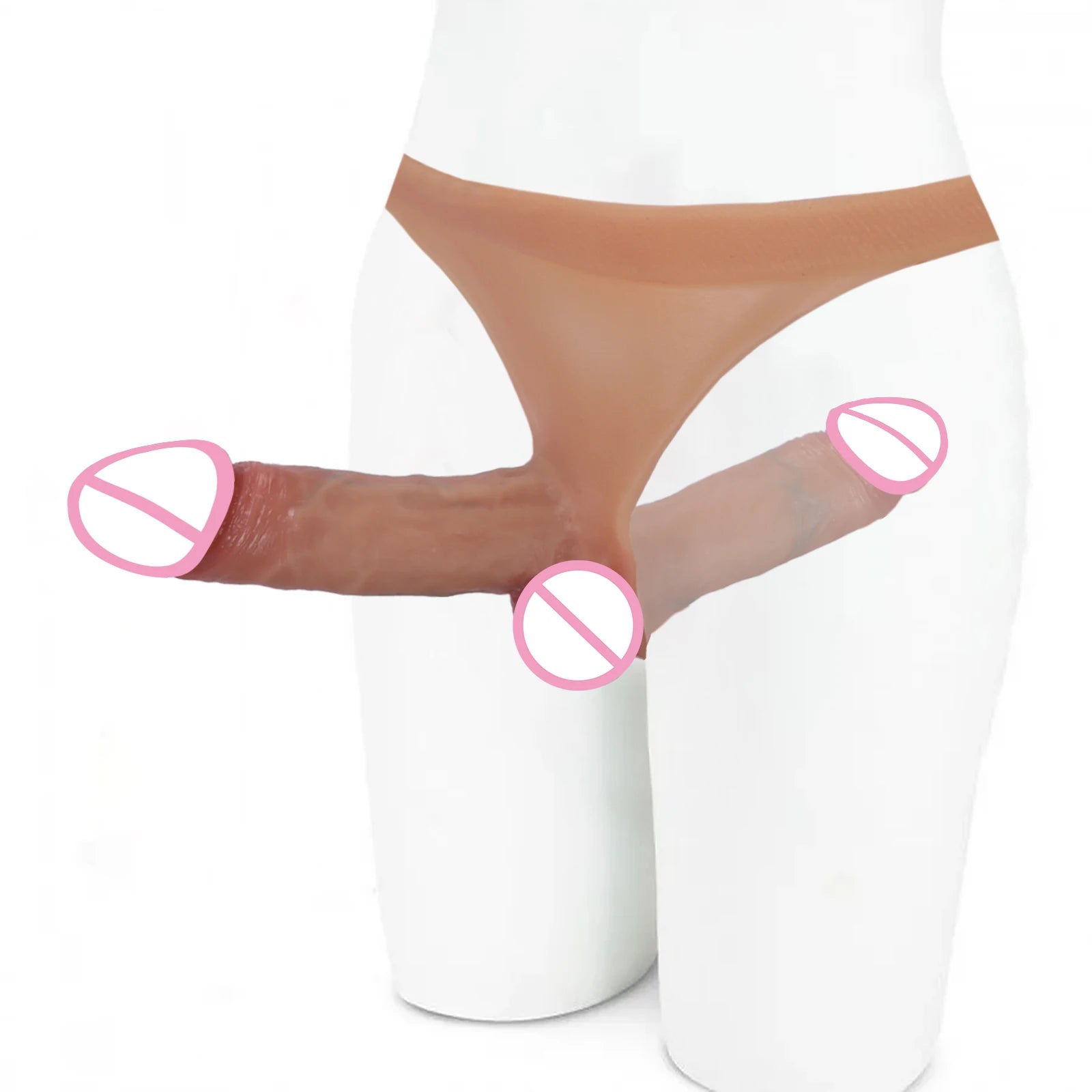 Réaliste énorme sangle sur gode Silicone souple grand gode portable jouets sexuels pour adultes Stimulation vaginale grand gode pénis pour les femmes
