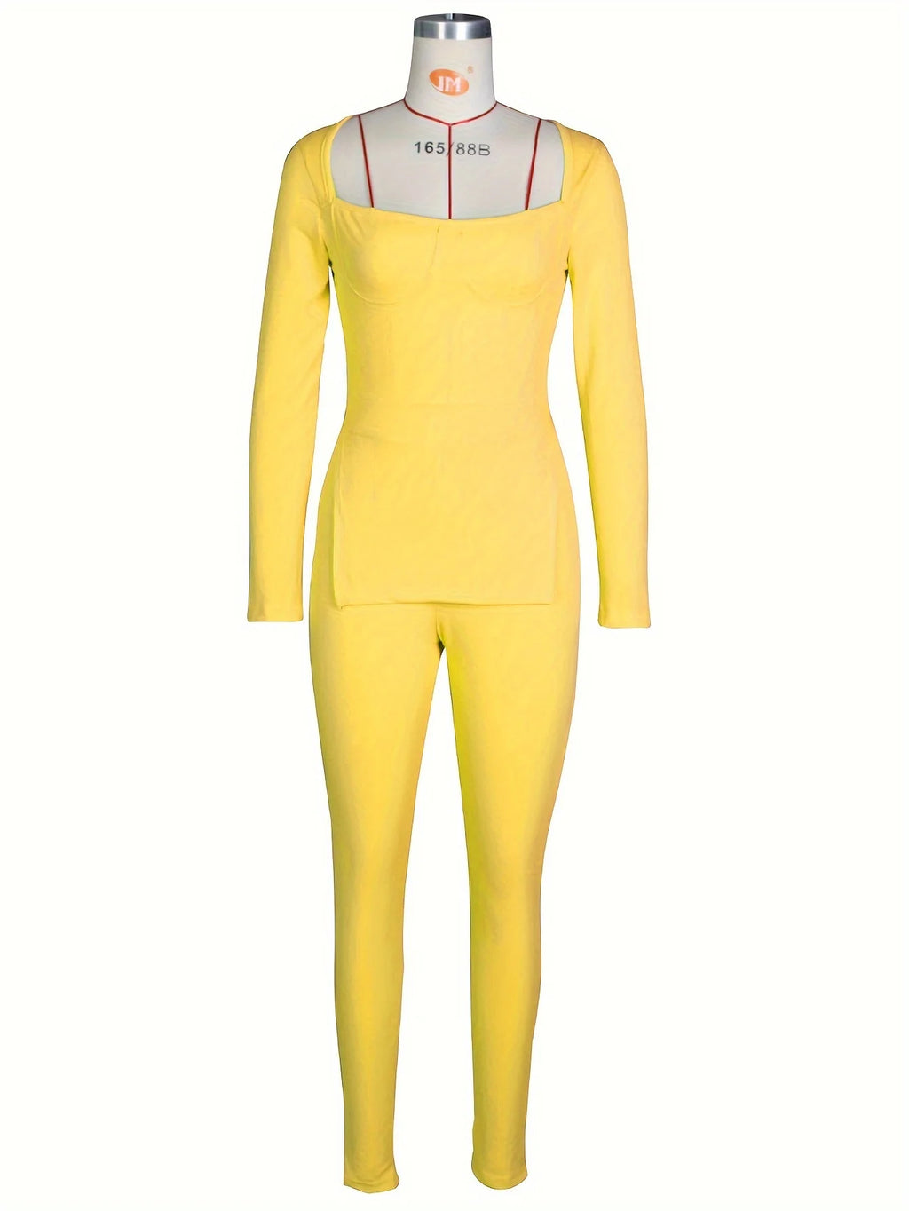 2026 womens ribbed clothing sexy two piece pants set women long sleeve high slit blouse with pit strip tights leggings for women