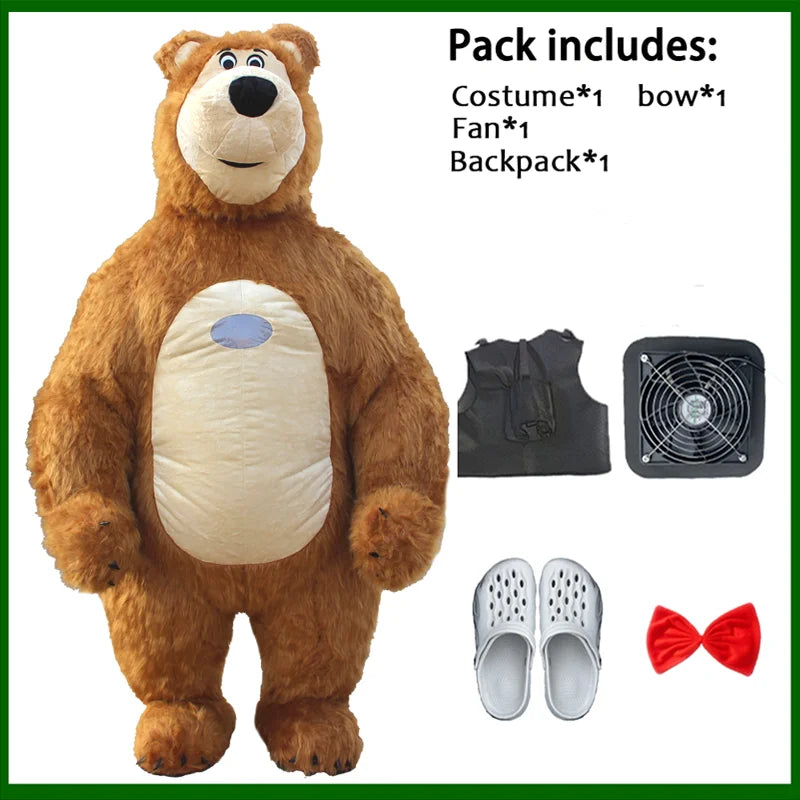 Costume gonflable de Panda ours polaire de 2M/2.6M/3M pour la publicité de noël Halloween Costume de mascotte drôle Animal