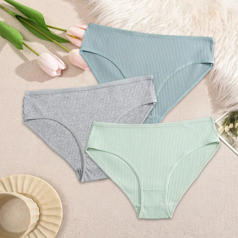 3Pcs/Set Femme Seamless Cotton