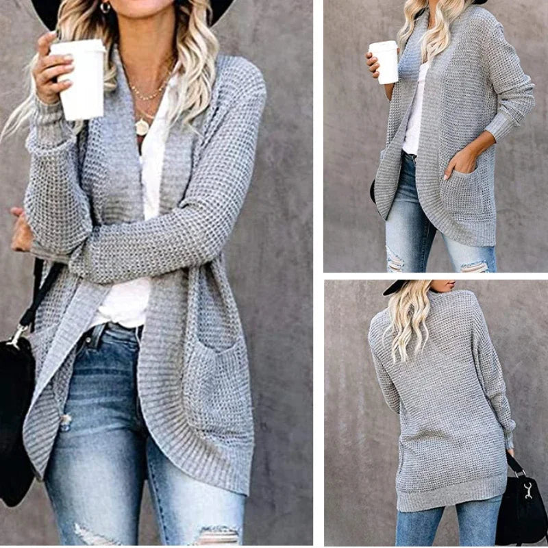 Mode femmes Cardigan automne Harajuku tricoté pull veste de base Ropa Mujer vêtements d'extérieur mince manteau Streetwear nouvelle femme vêtements