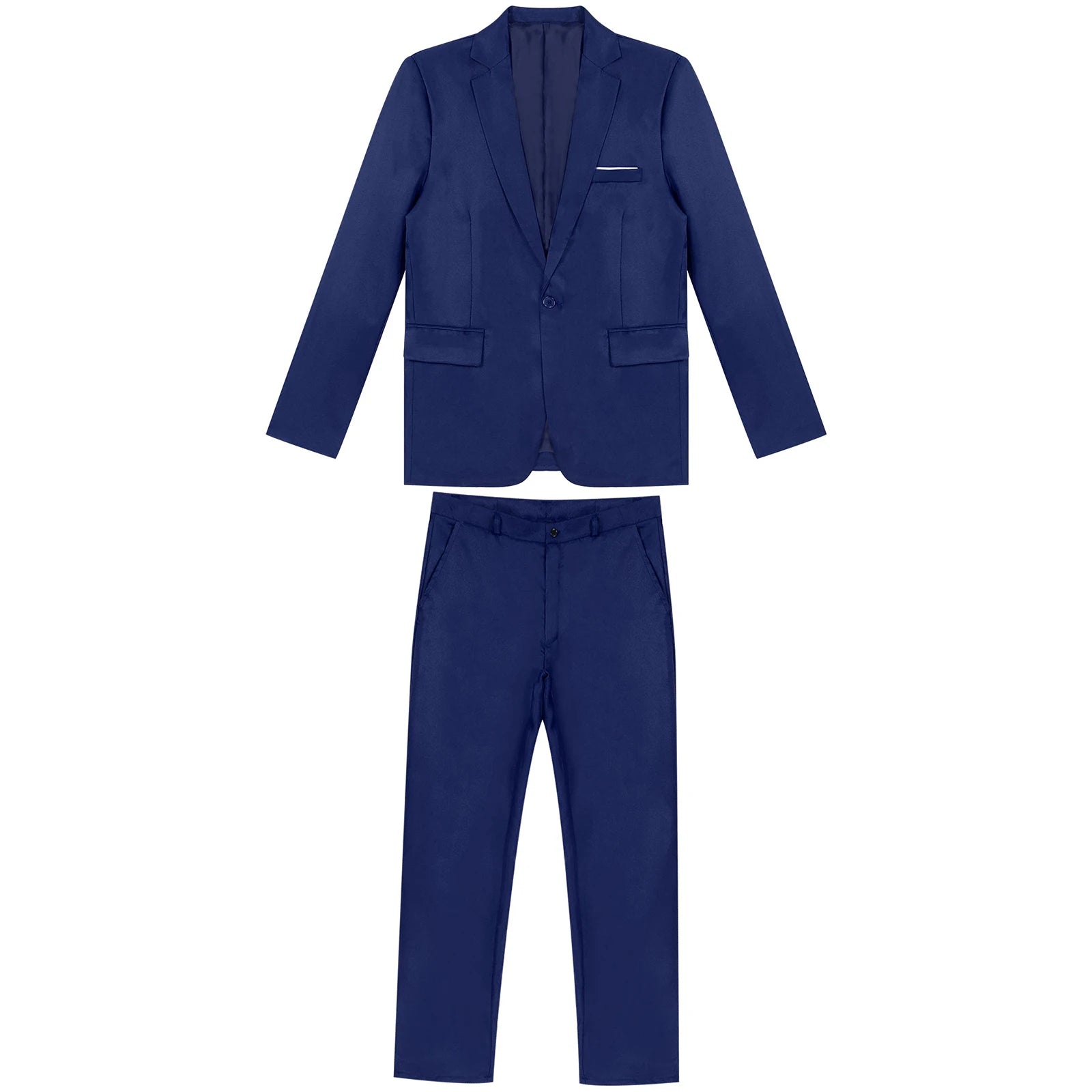 Uniforme formel imbibé de gentleman pour hommes, veste blazer à revers à manches longues avec pantalon, tenues de fête de mariage d'affaires, réunions de bureau, 2 pièces