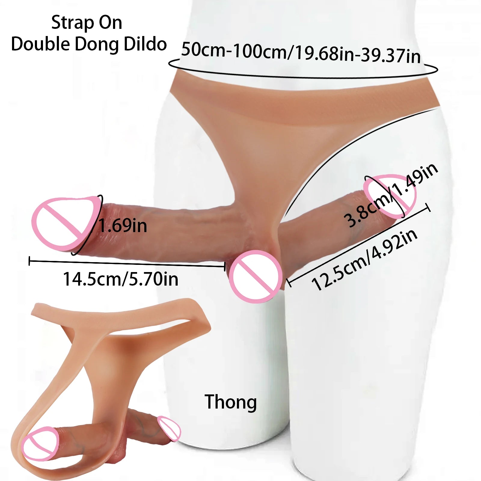 Réaliste énorme sangle sur gode Silicone souple grand gode portable jouets sexuels pour adultes Stimulation vaginale grand gode pénis pour les femmes