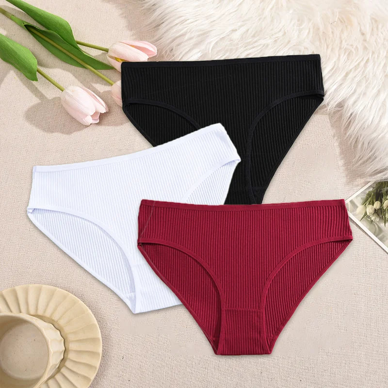3Pcs/Set Femme Seamless Cotton