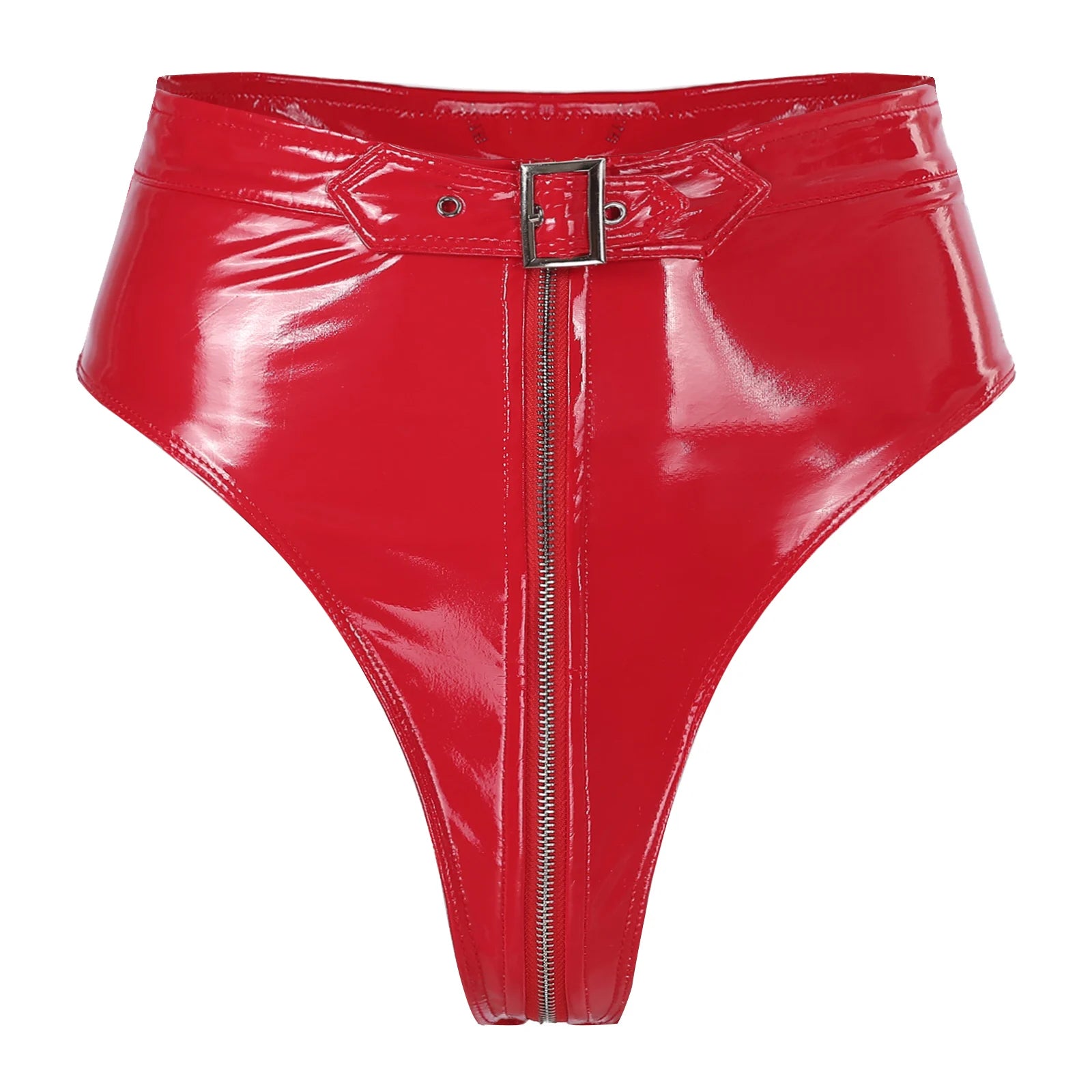 Sous-vêtements porno en Latex pour femmes, joint torique, fermeture éclair, entrejambe, taille basse, Lingerie, butin, pantalon chaud, Look mouillé, culotte Sexy en cuir verni