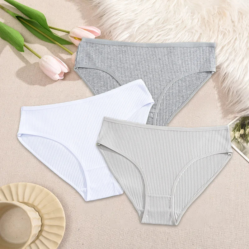 3Pcs/Set Femme Seamless Cotton