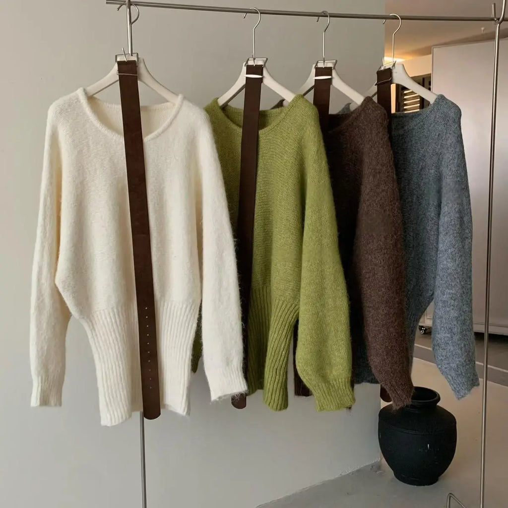 Femmes tricot pull pull manches chauve-souris Sexy longs tricots hanche jupe pull avec ceintures Vintage automne hiver tricoté pulls