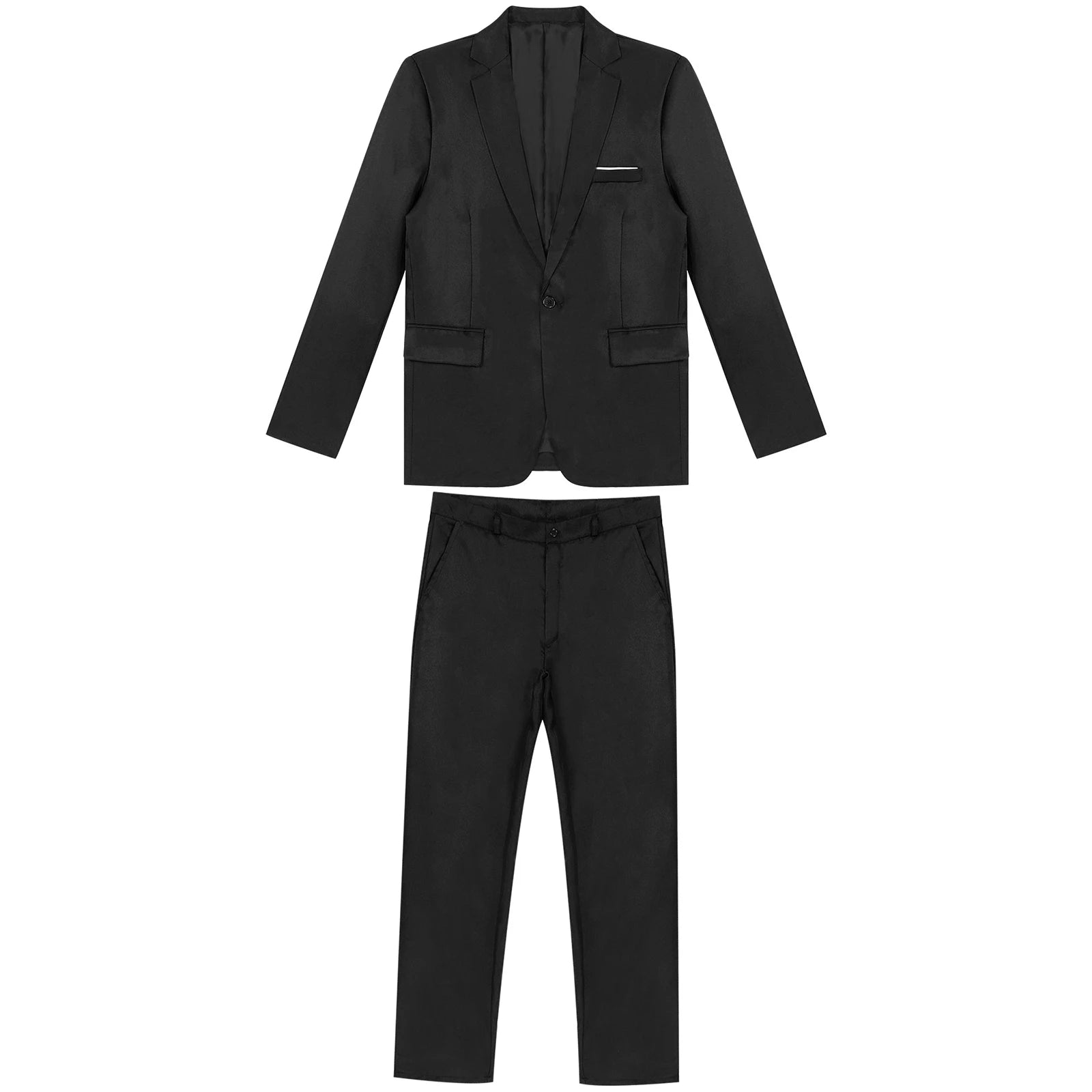 Uniforme formel imbibé de gentleman pour hommes, veste blazer à revers à manches longues avec pantalon, tenues de fête de mariage d'affaires, réunions de bureau, 2 pièces